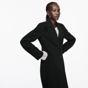 ZARA Soft Fitted Coat – Black